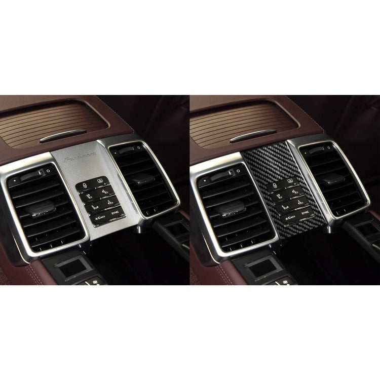Car Carbon Fiber Rear Seat Adjustment Panel Decorative Sticker for Porsche Panamera 2010-2016, Left and Right Drive