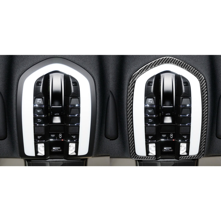Car Carbon Fiber Front Reading Light Decorative Sticker for Porsche Panamera 2010-2016, Left and Right Drive