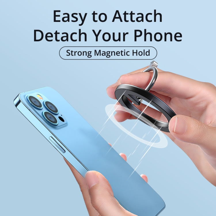 JOYROOM JR-ZS294 Multifunctional Magnetic Phone Ring Grip(Black)