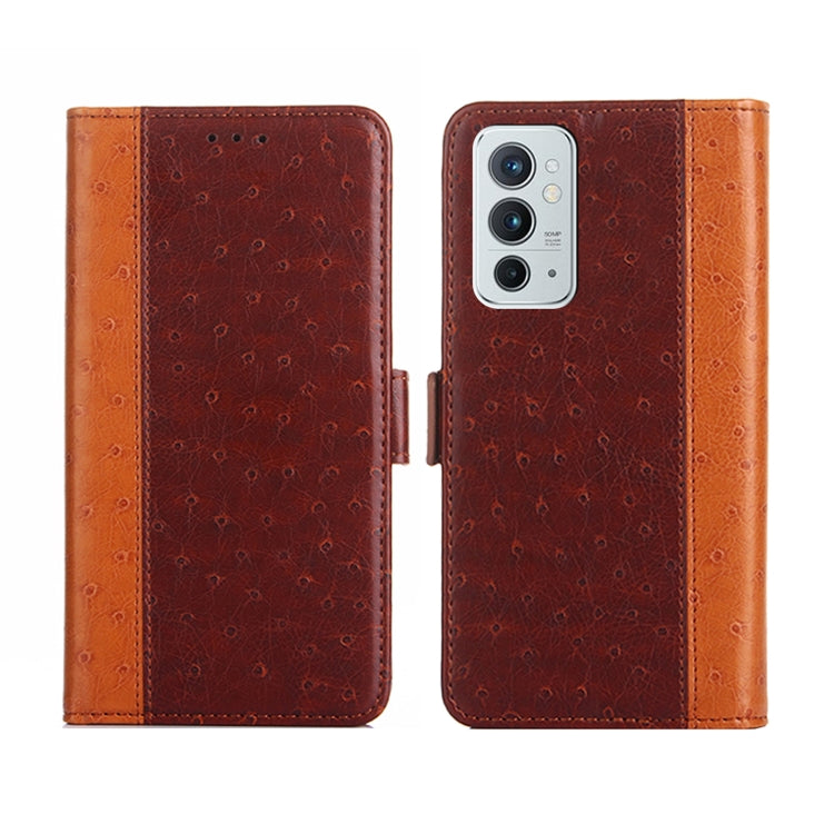 For OnePlus 9RT 5G Ostrich Texture Flip Leather Phone Case