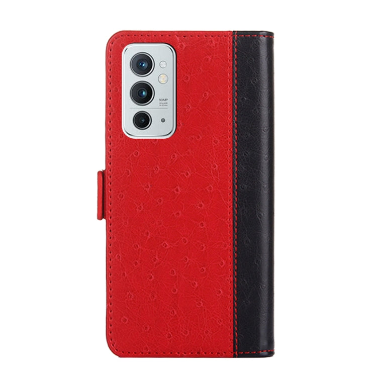 For OnePlus 9RT 5G Ostrich Texture Flip Leather Phone Case