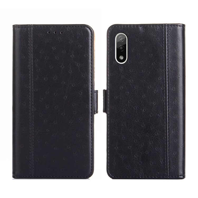 For Sony Xperia Ace II Ostrich Texture Flip Leather Phone Case