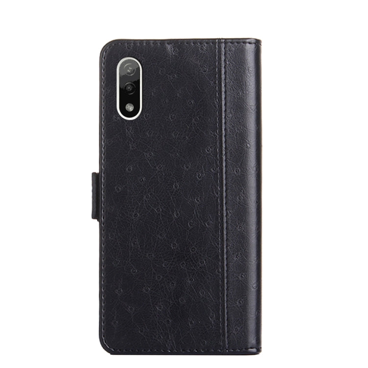 For Sony Xperia Ace II Ostrich Texture Flip Leather Phone Case