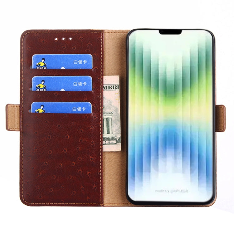 For Sony Xperia Ace II Ostrich Texture Flip Leather Phone Case