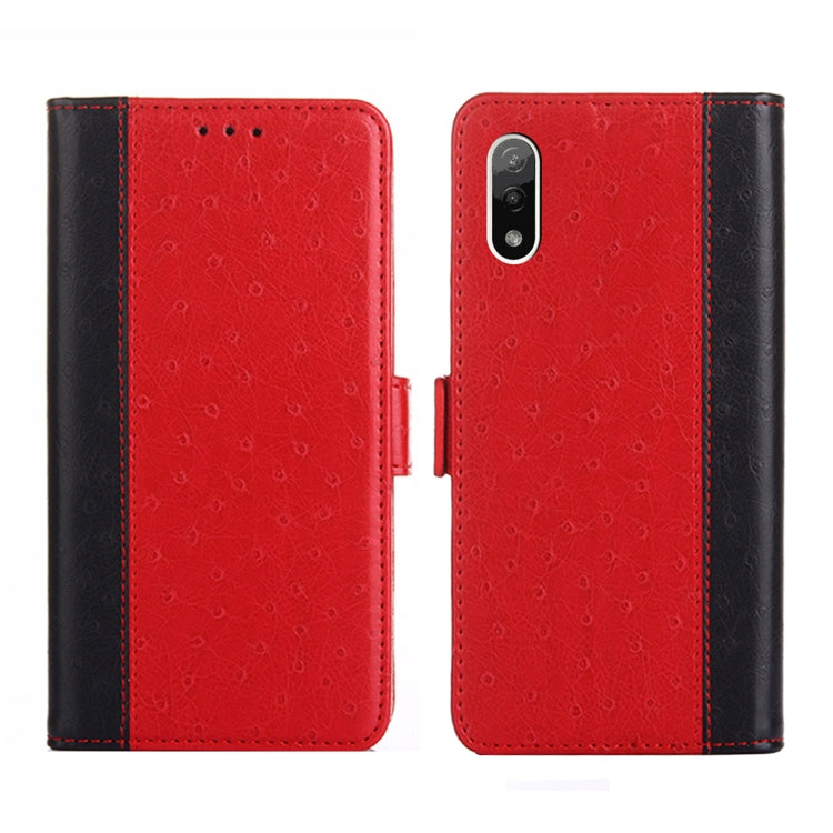 For Sony Xperia Ace II Ostrich Texture Flip Leather Phone Case