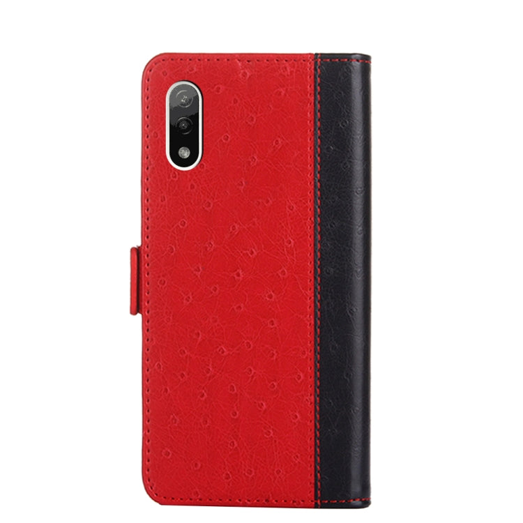For Sony Xperia Ace II Ostrich Texture Flip Leather Phone Case