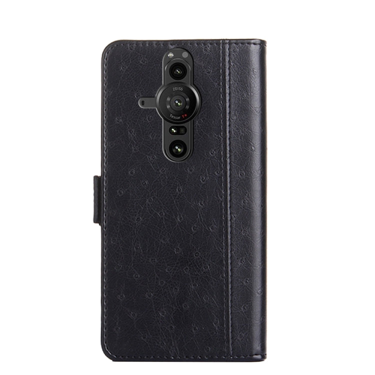 For Sony Xperia Pro-I Ostrich Texture Flip Leather Phone Case