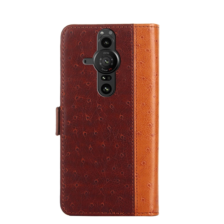 For Sony Xperia Pro-I Ostrich Texture Flip Leather Phone Case