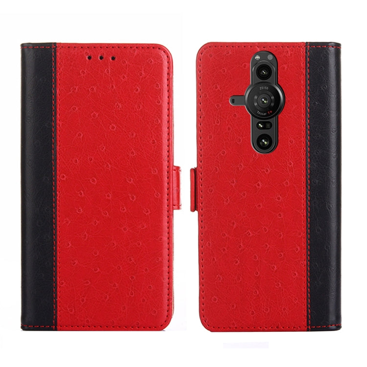 For Sony Xperia Pro-I Ostrich Texture Flip Leather Phone Case