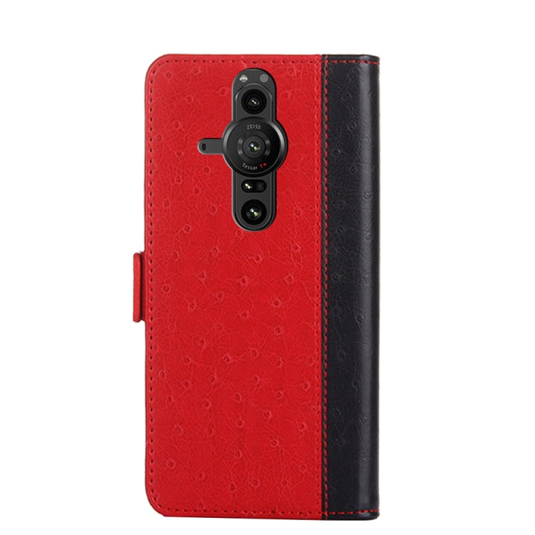 For Sony Xperia Pro-I Ostrich Texture Flip Leather Phone Case