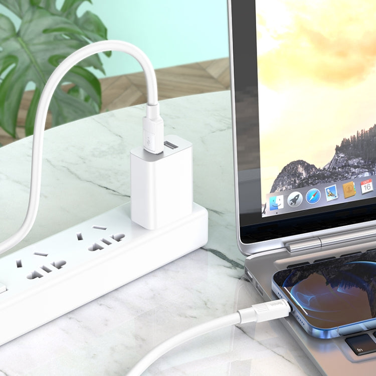 hoco X84 2.4A USB to 8 Pin Solid Charging Data Cableï¼ŒLengthï¼š1m