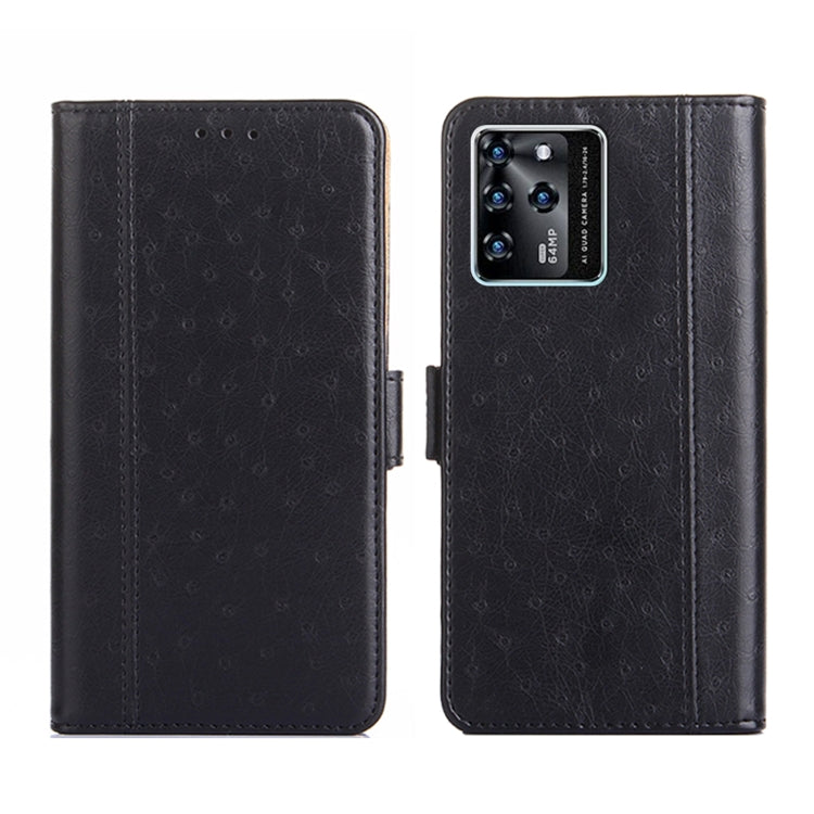 For ZTE Blabe V30 Ostrich Texture Flip Leather Phone Case