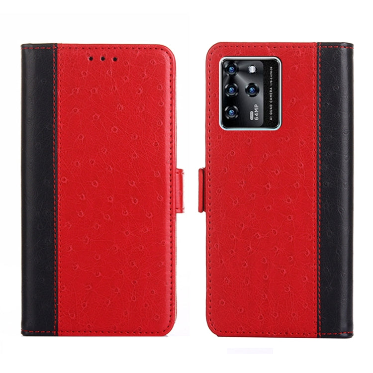 For ZTE Blabe V30 Ostrich Texture Flip Leather Phone Case