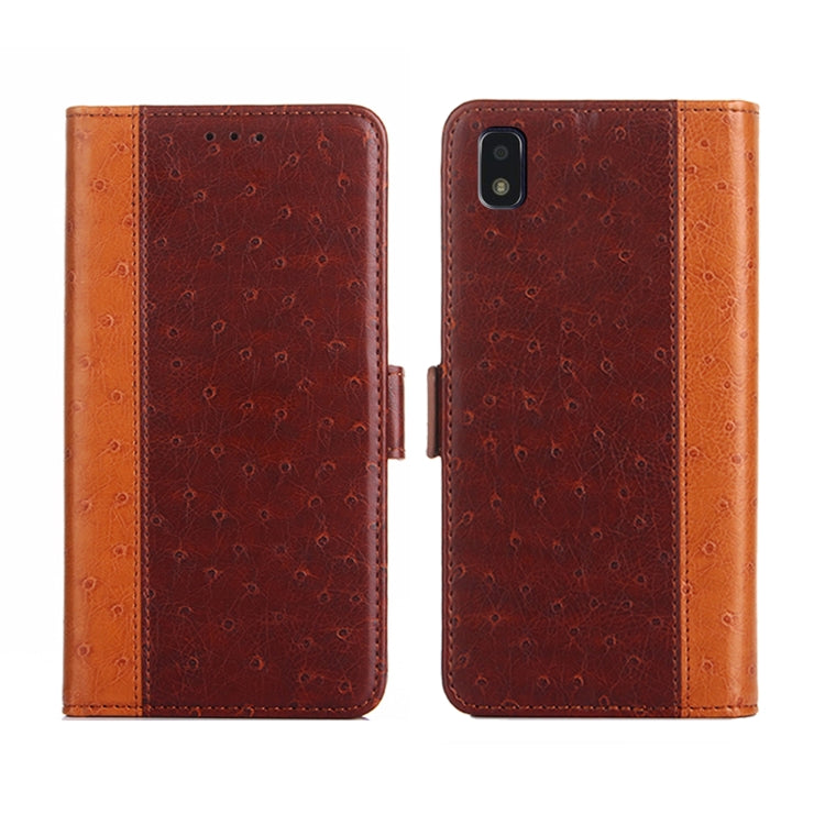For ZTE Blade L210 Ostrich Texture Flip Leather Phone Case