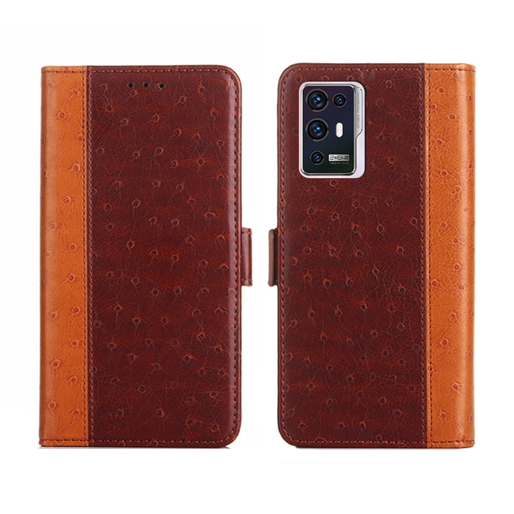 For ZTE Axon 30 Pro 5G Ostrich Texture Flip Leather Phone Case