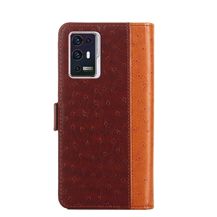 For ZTE Axon 30 Pro 5G Ostrich Texture Flip Leather Phone Case