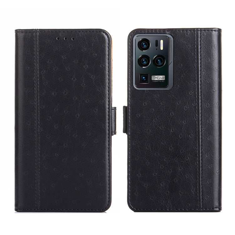 For ZTE Axon 30 Ultra 5G Ostrich Texture Flip Leather Phone Case