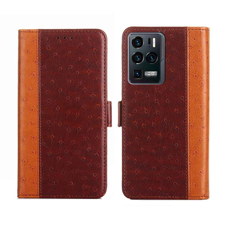 For ZTE Axon 30 Ultra 5G Ostrich Texture Flip Leather Phone Case