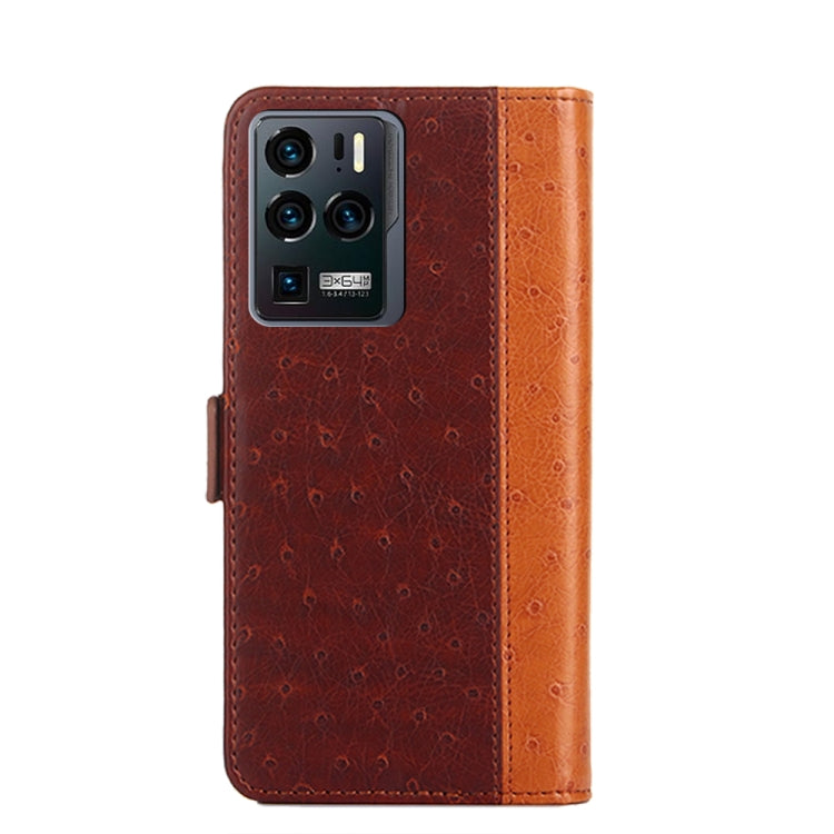For ZTE Axon 30 Ultra 5G Ostrich Texture Flip Leather Phone Case