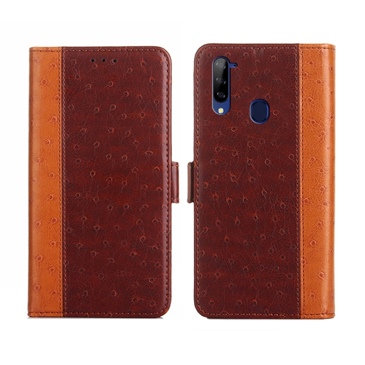 For ZTE Libero 5G Ostrich Texture Flip Leather Phone Case