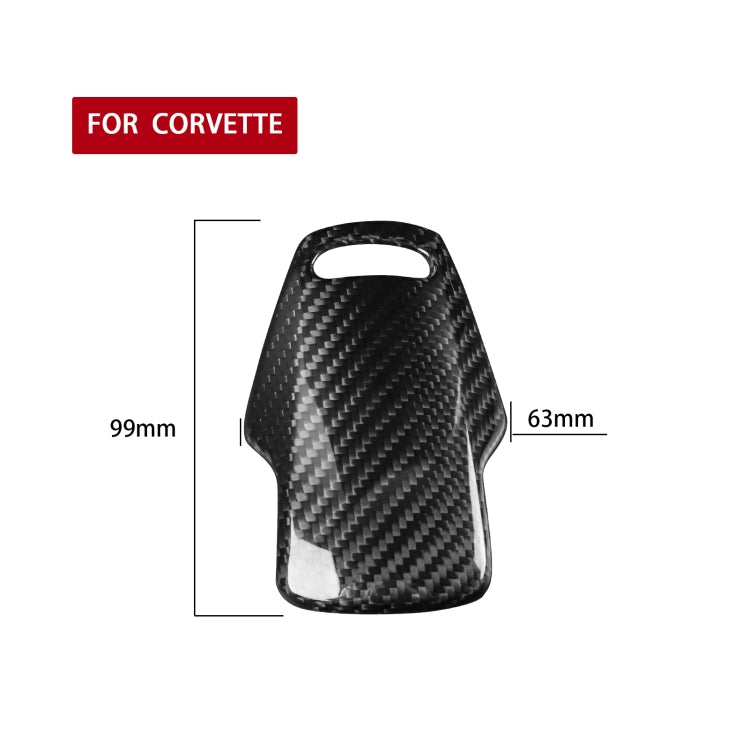 Car Carbon Fiber Center Control Knob Decorative Cover for Chevrolet Corvette C8 2020-2021