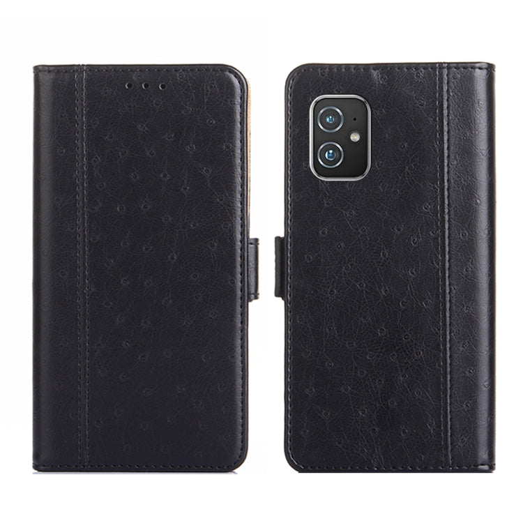 For Asus Zenfone 8 ZS590KS Ostrich Texture Flip Leather Phone Case