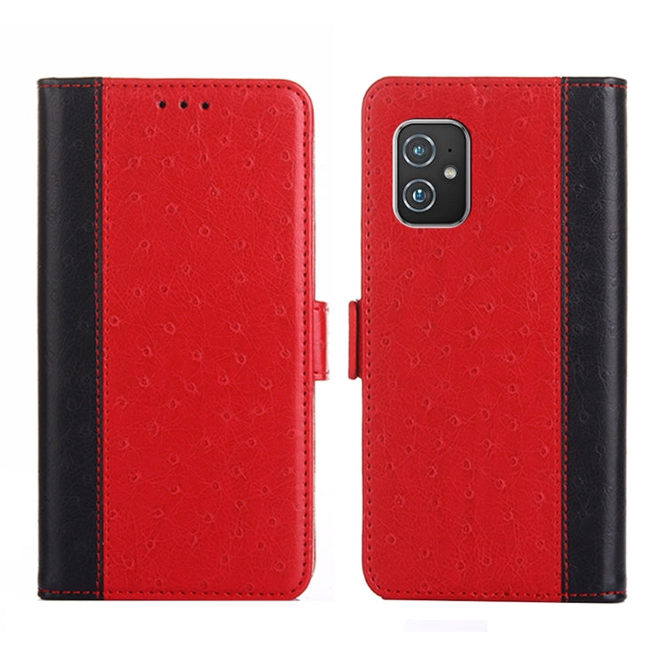 For Asus Zenfone 8 ZS590KS Ostrich Texture Flip Leather Phone Case