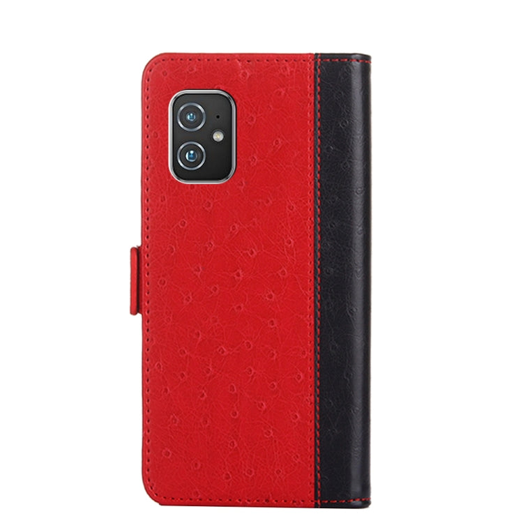For Asus Zenfone 8 ZS590KS Ostrich Texture Flip Leather Phone Case