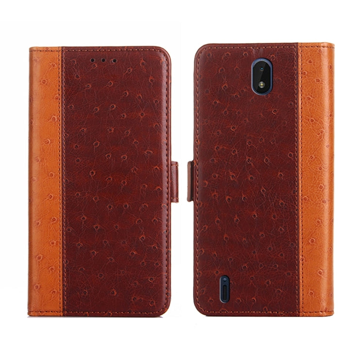 For Nokia C01 Plus / C1 2nd Editon Ostrich Texture Flip Leather Phone Case