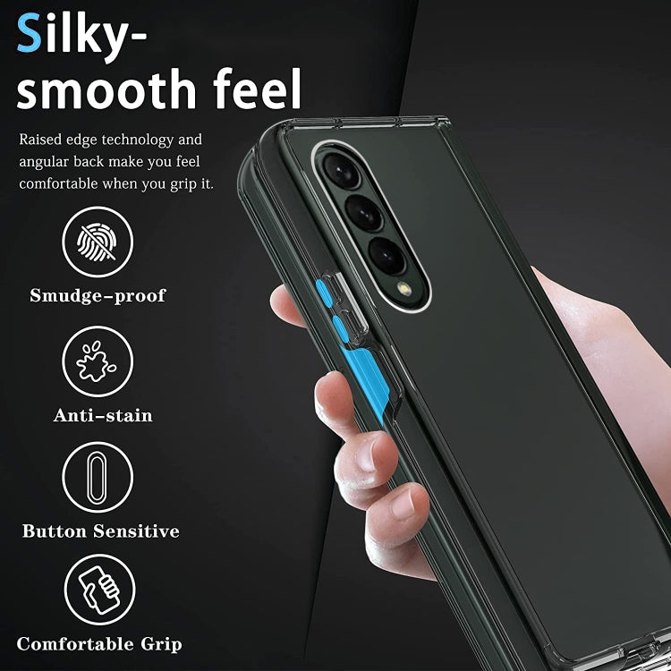 For Samsung Galaxy Z Fold4 PC + TPU Transparent Protective Phone Case(Transparent)