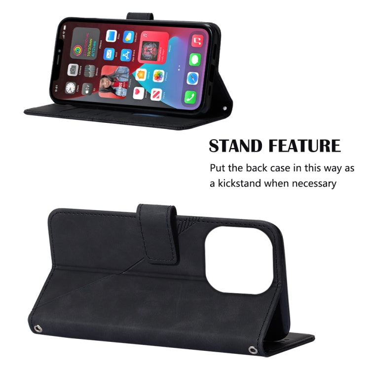 For iPhone 14 Pro Crossbody 3D Embossed Flip Leather Phone Case