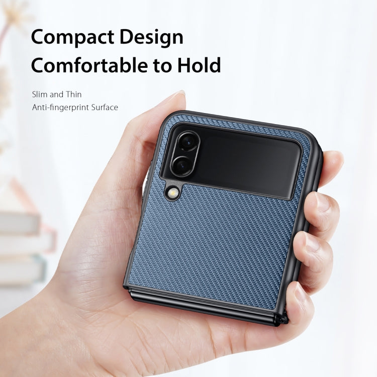 For Samsung Galaxy Z Flip4 5G DUX DUCIS Fino Series PU + TPU Phone Case(Blue)