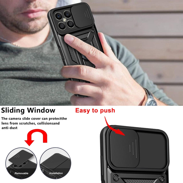 For Honor X8 Sliding Camera Design TPU + PC Phone Case