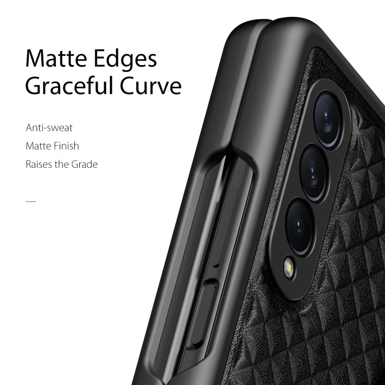 For Samsung Galaxy Z Fold3 5G DUX DUCIS Venice Series Shockproof Genuine Leather Phone Case