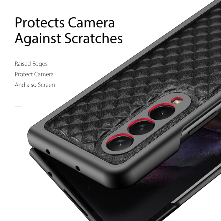 For Samsung Galaxy Z Fold3 5G DUX DUCIS Venice Series Shockproof Genuine Leather Phone Case