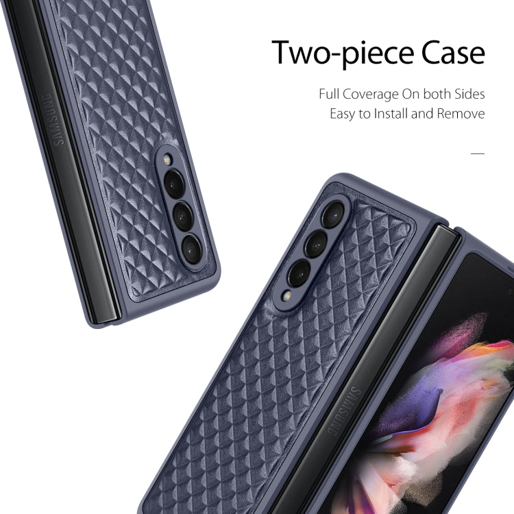 For Samsung Galaxy Z Fold3 5G DUX DUCIS Venice Series Shockproof Genuine Leather Phone Case