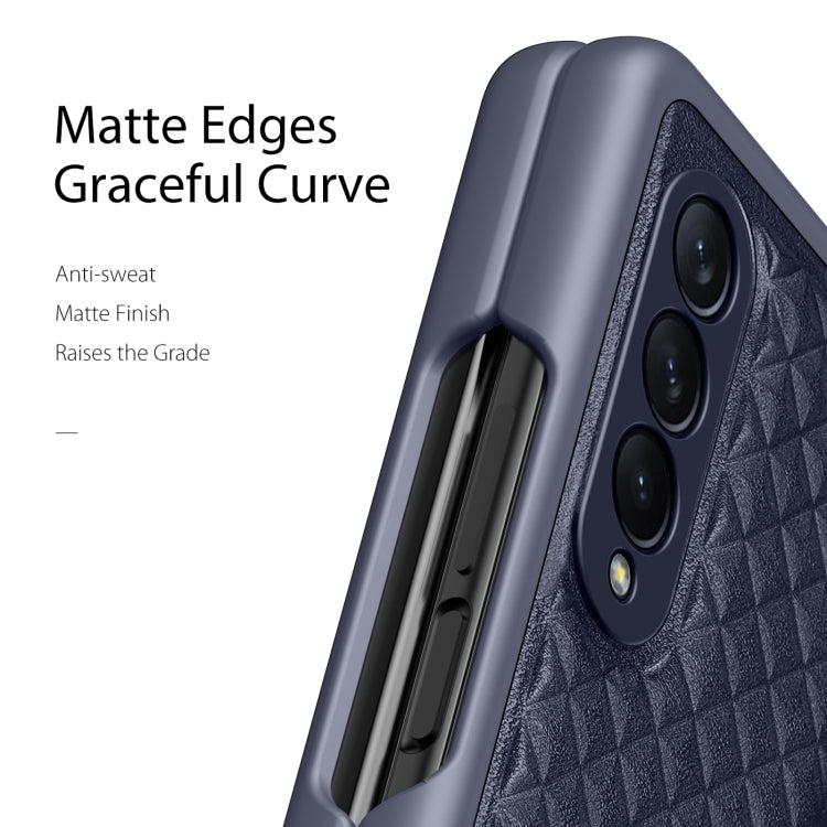 For Samsung Galaxy Z Fold3 5G DUX DUCIS Venice Series Shockproof Genuine Leather Phone Case