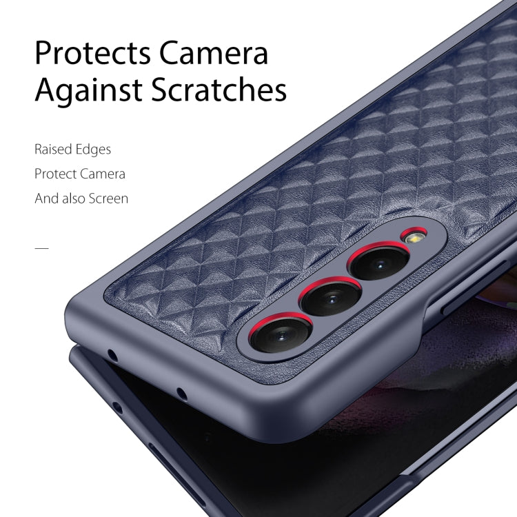 For Samsung Galaxy Z Fold3 5G DUX DUCIS Venice Series Shockproof Genuine Leather Phone Case