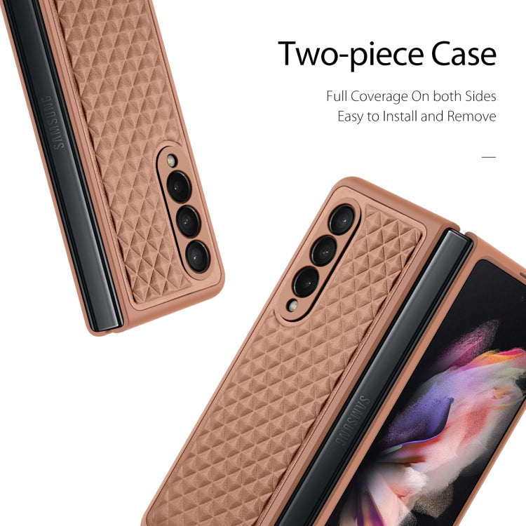 For Samsung Galaxy Z Fold3 5G DUX DUCIS Venice Series Shockproof Genuine Leather Phone Case