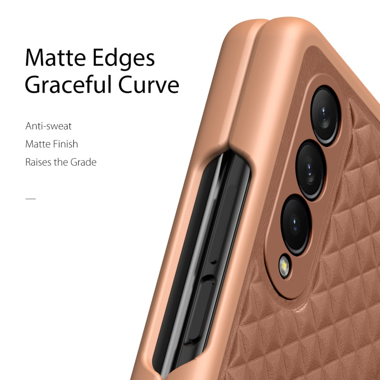 For Samsung Galaxy Z Fold3 5G DUX DUCIS Venice Series Shockproof Genuine Leather Phone Case