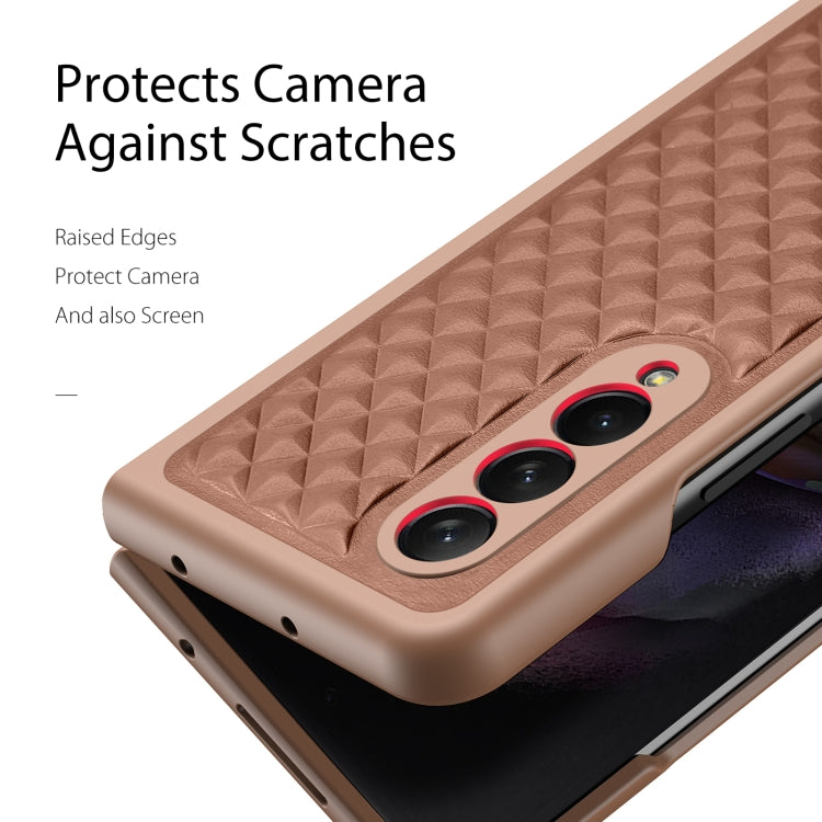 For Samsung Galaxy Z Fold3 5G DUX DUCIS Venice Series Shockproof Genuine Leather Phone Case
