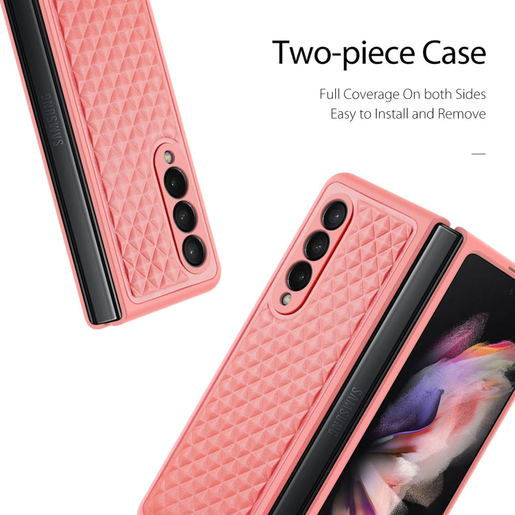 For Samsung Galaxy Z Fold3 5G DUX DUCIS Venice Series Shockproof Genuine Leather Phone Case