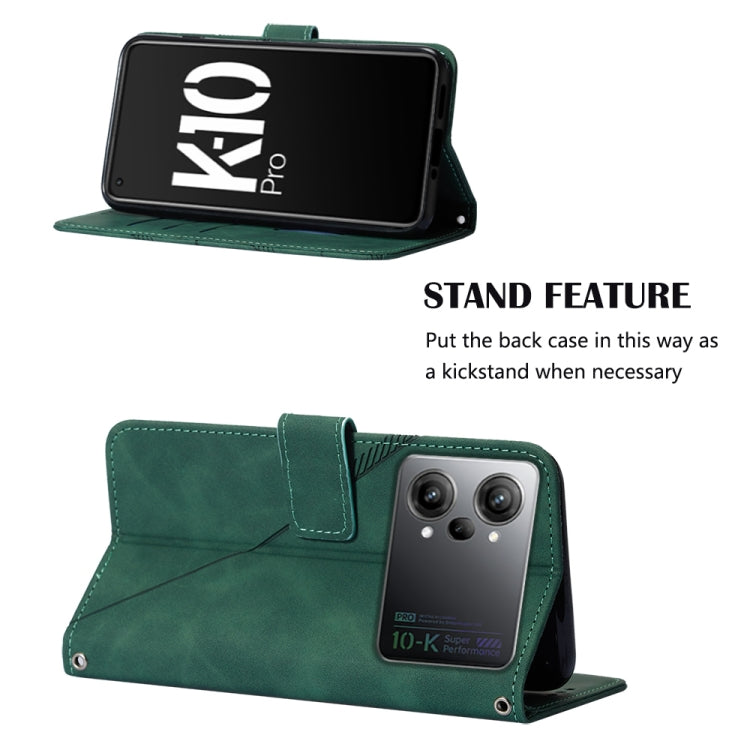 For OPPO K10 Pro 5G Crossbody 3D Embossed Flip Leather Phone Case