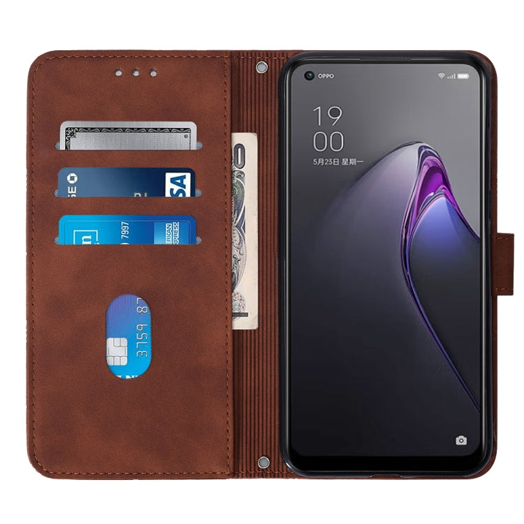 For OPPO Reno8 Pro+ Crossbody 3D Embossed Flip Leather Phone Case