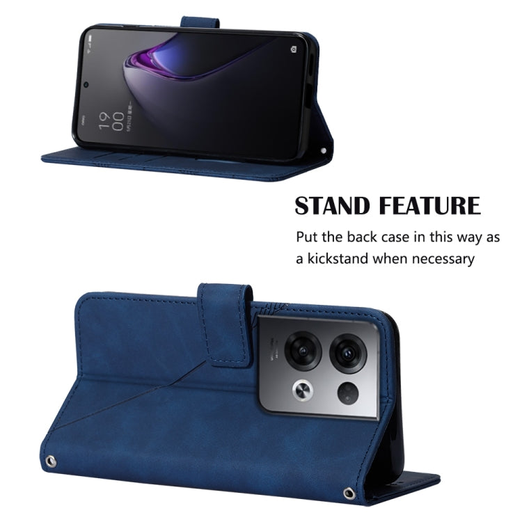 For OPPO Reno8 Pro+ Crossbody 3D Embossed Flip Leather Phone Case