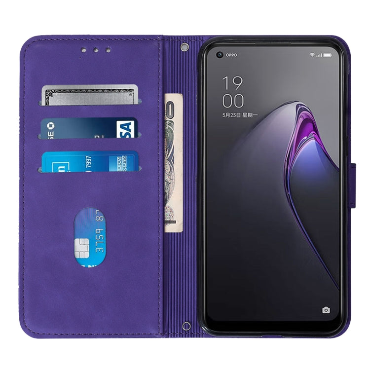 For OPPO Reno8 Pro+ Crossbody 3D Embossed Flip Leather Phone Case