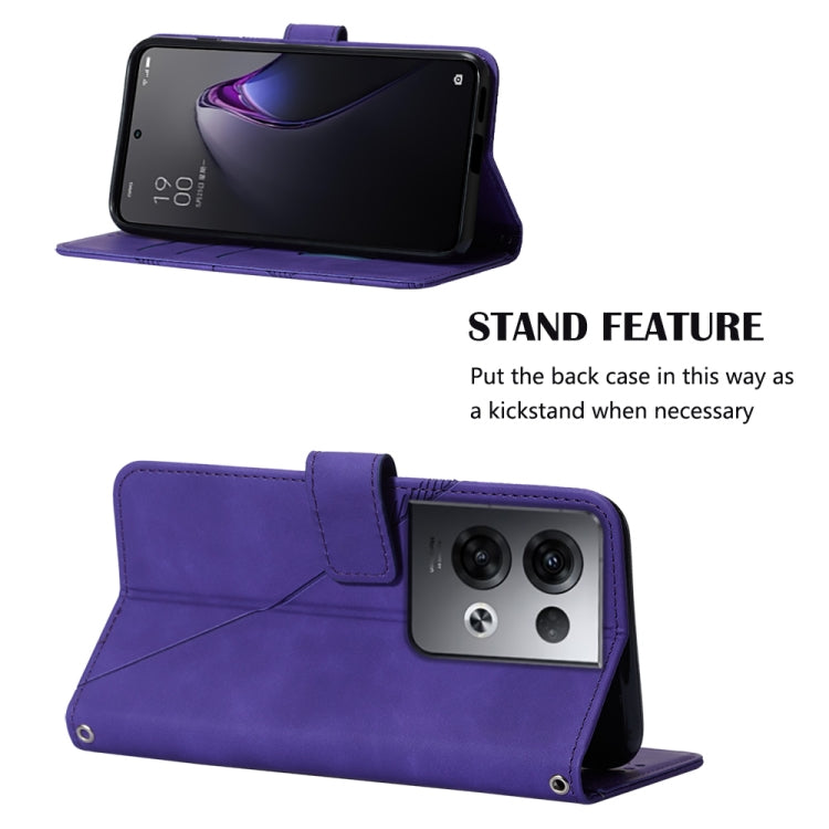For OPPO Reno8 Pro+ Crossbody 3D Embossed Flip Leather Phone Case