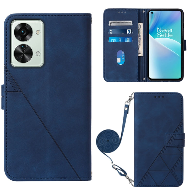 For OnePlus Nord 2T Crossbody 3D Embossed Flip Leather Phone Case