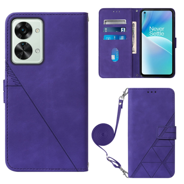For OnePlus Nord 2T Crossbody 3D Embossed Flip Leather Phone Case