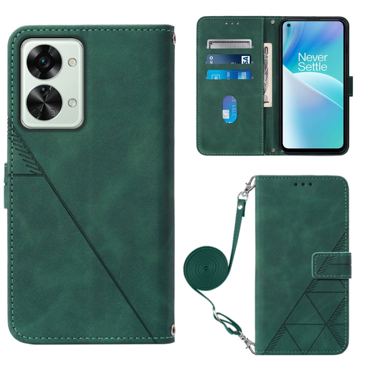 For OnePlus Nord 2T Crossbody 3D Embossed Flip Leather Phone Case